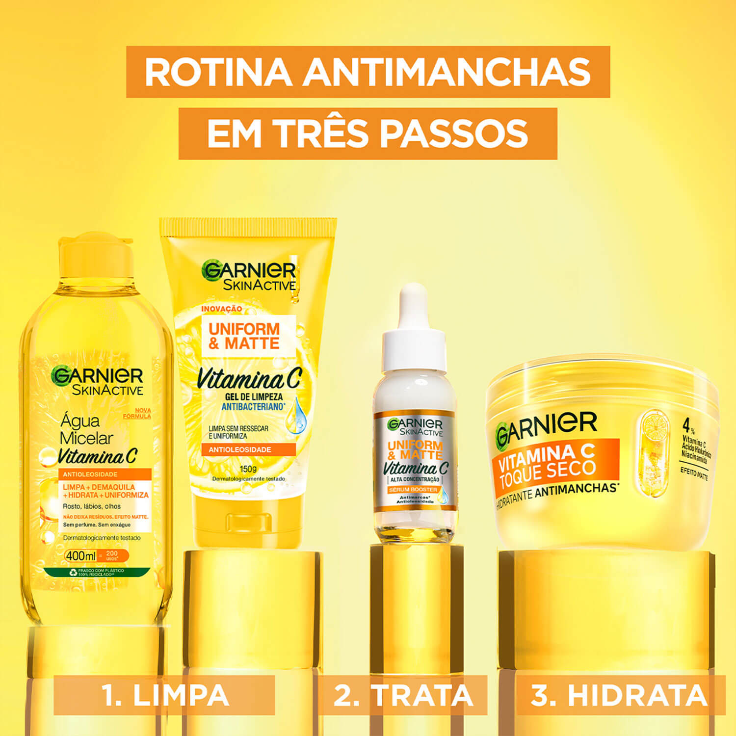 Imagem Hidratante Facial Toque Seco Antimanchas | Linha completa | Garnier